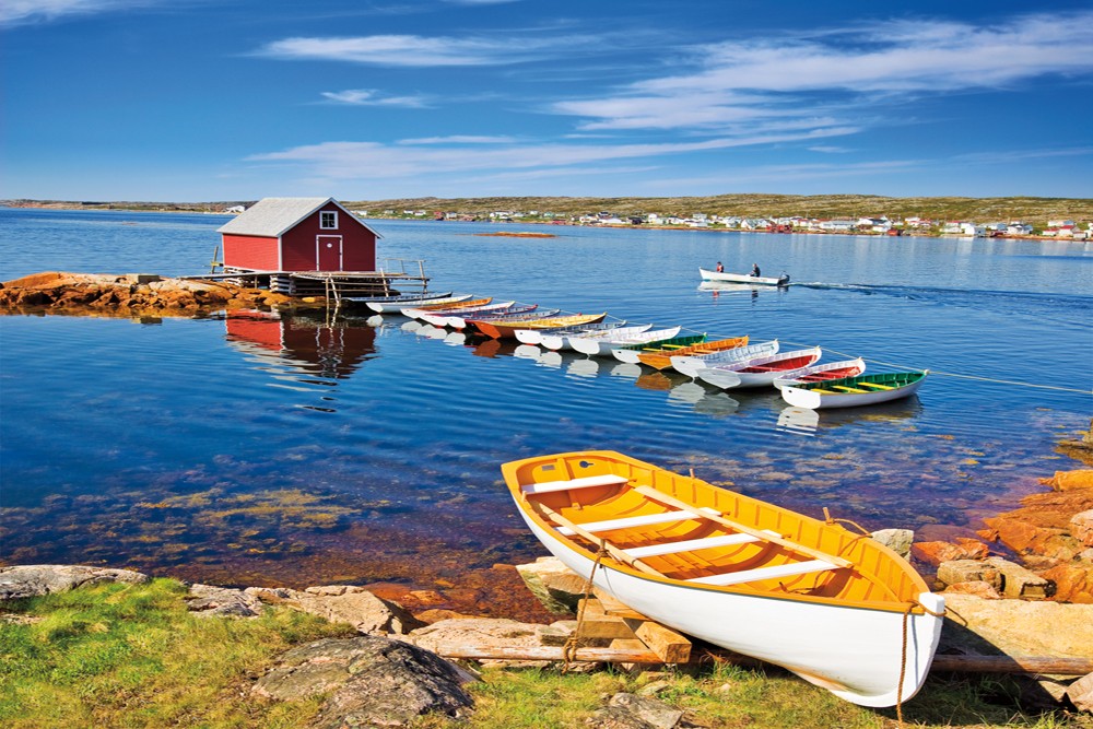 boats in the town Joe Batt's Arm, Fogo Island, Newfoundland and Labrador, Canada