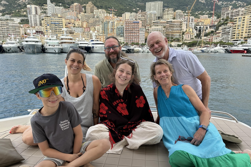 Traveler Leslie Enlow and her family on a private yacht to see Monaco.