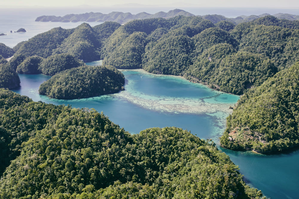Lagoon islands in Siargao, Philippines.