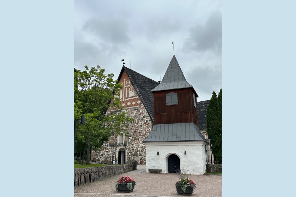 Manicured church in Espoo, Finland.