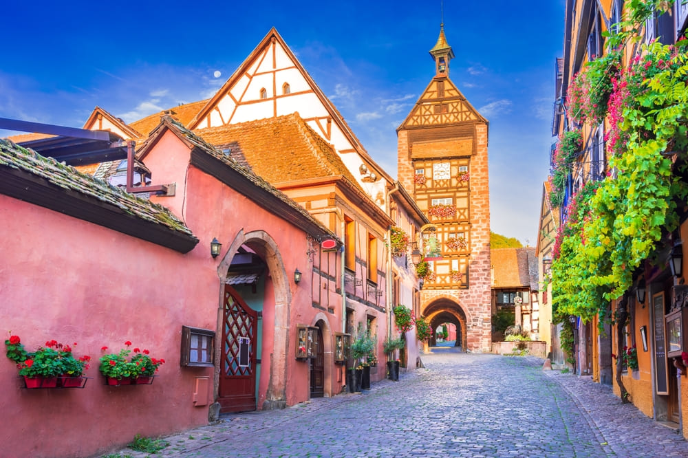 Riquewihr village in Alsace, France.