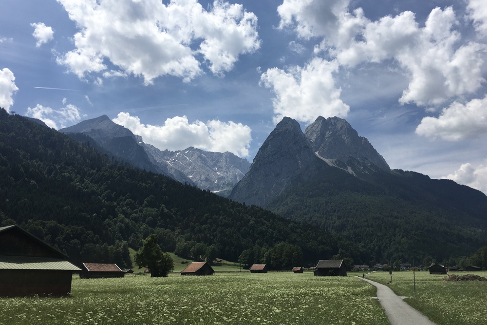 Zugspitze, Bavaria, the highest mountain in Germany.