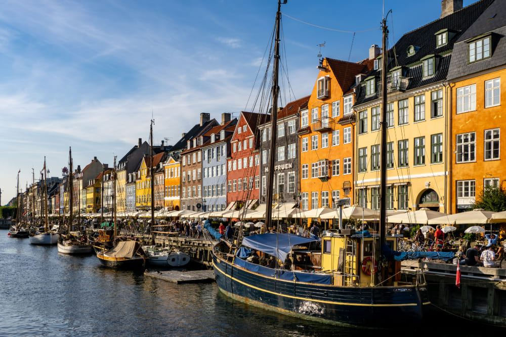 Nyhavn Canal in Copenhagen, Denmark.