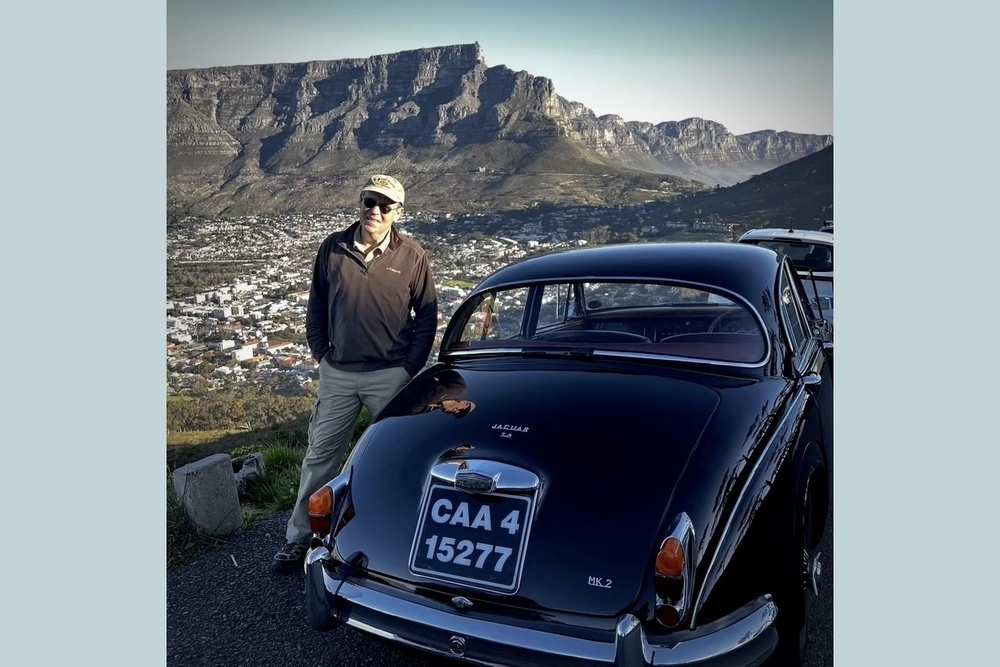 Vintage Jaguar in Cape Town, South Africa.