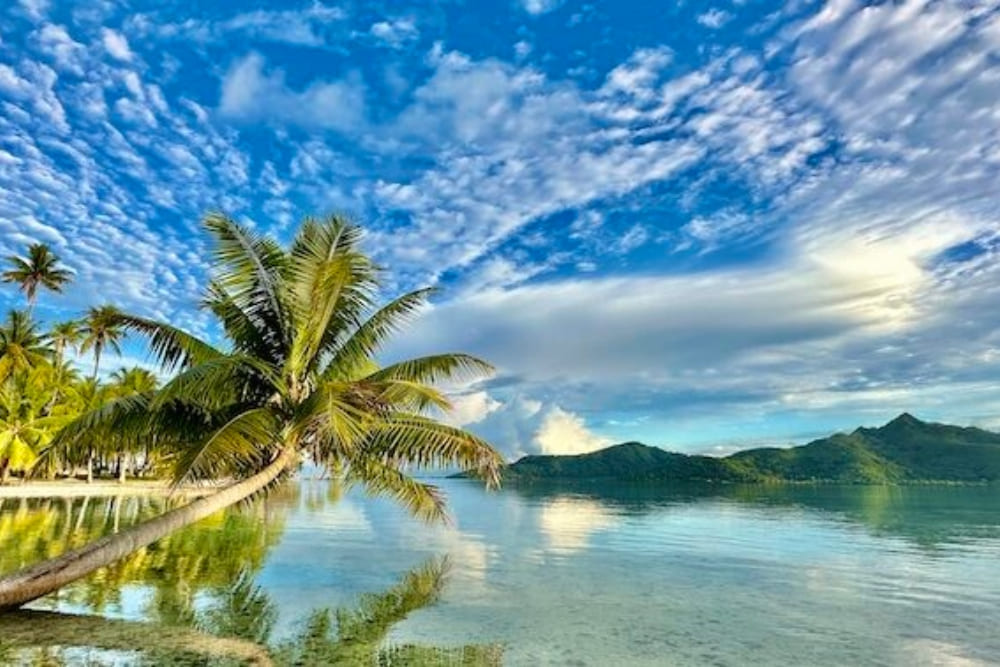 Beach in Tahiti, French Polynesia.