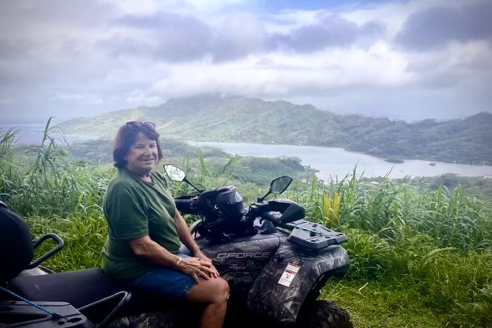 Jan Heininger on a solo ATV ride on Raiatea, French Polynesia.