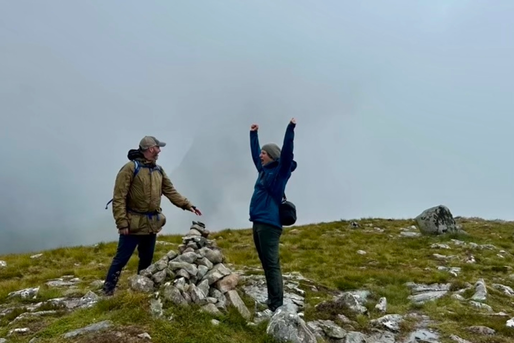 Nicolle Rippeon and husband hiking near Glencoe in Scotland’s West Highlands.