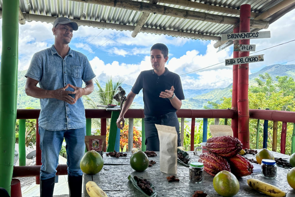 Cacao farm tour in Colombia captured by Ken Gerstein.