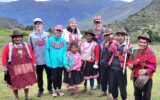 Audrey Moore with family and the Lamay community at the Sacred Valley in Peru.