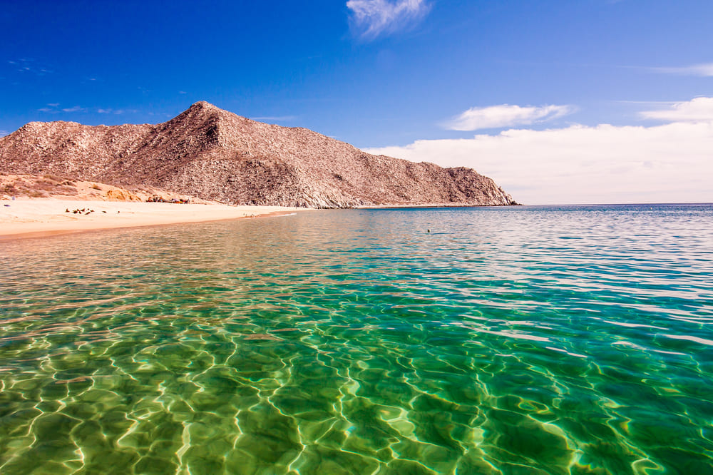 View from the bay of Cabo Pulmo, Baja California sur Mexico.