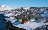 Colorful houses in Nuuk, Greenland.