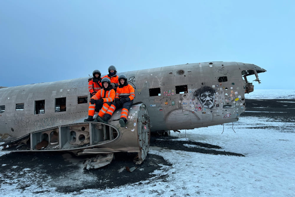 Jeff Witkop at Sólheimasandur plane crash site in Iceland.