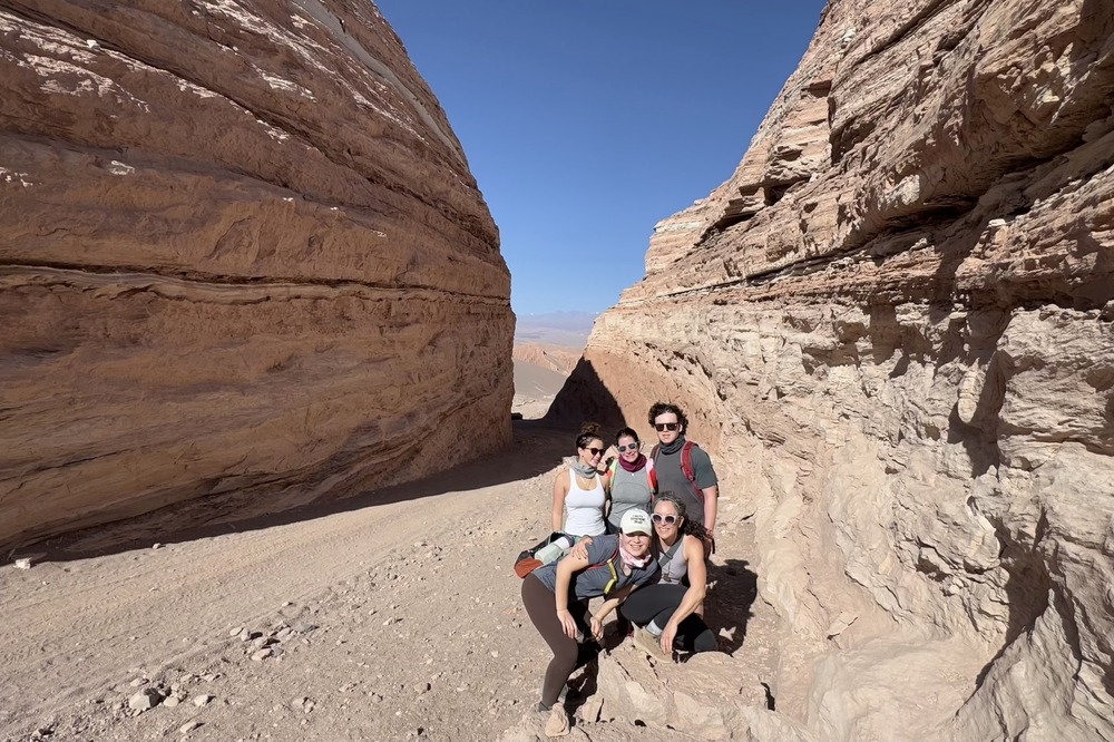 Lauren Schor and family at Atacama desert in Chile.