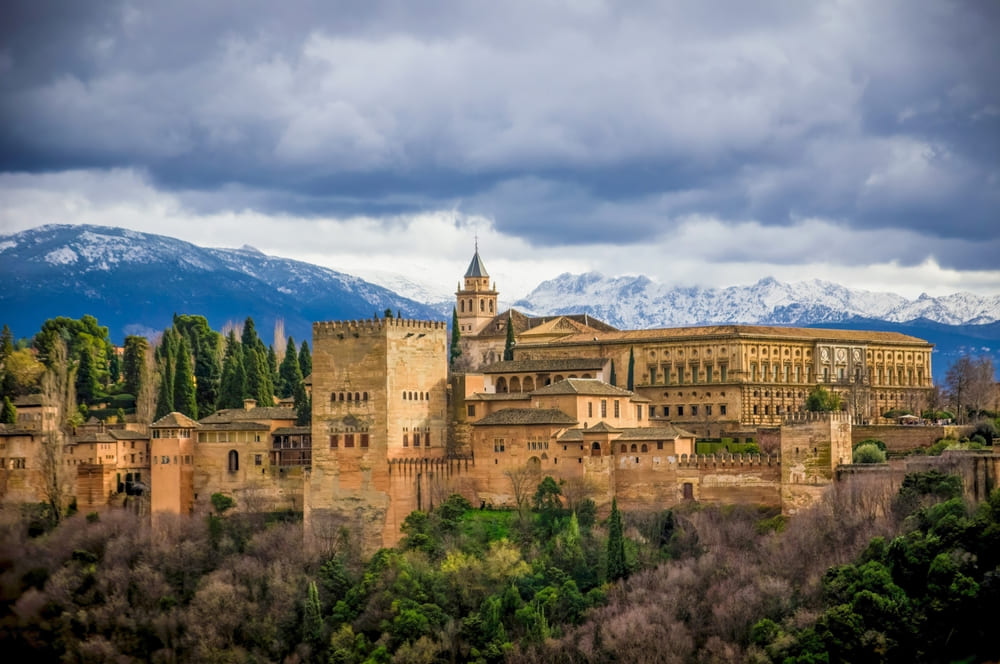 The Alhambra Palace in Granada, Andalusia, Spain.