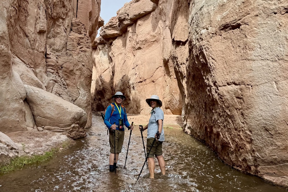 Karen Lindfors and her husband in the Atacama Desert, Chile.