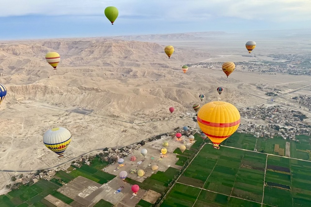 Hot air balloons in Egypt.