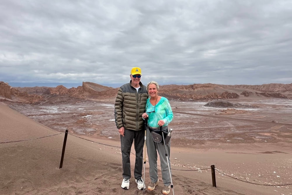 Salena and Allen Kern in the Atacama Desert in Chile.